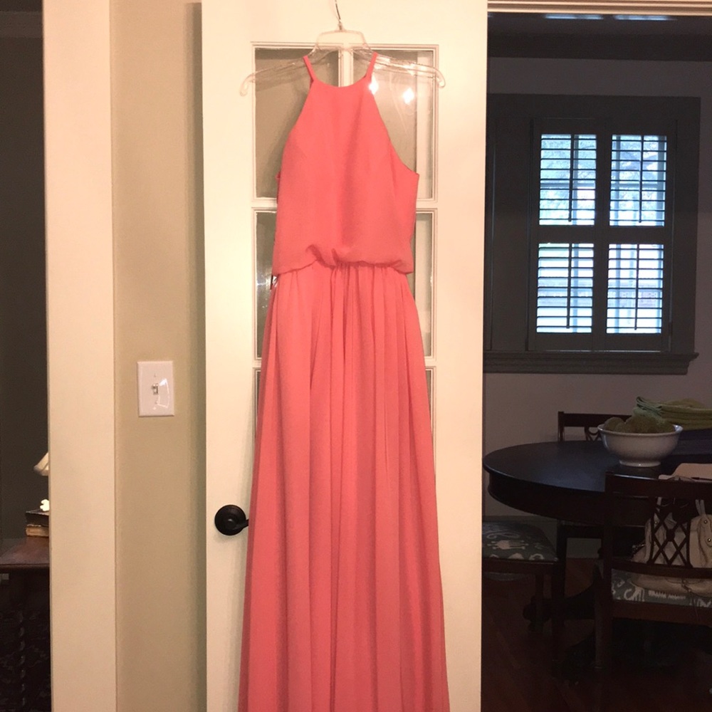 Coral maxi dress